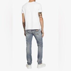 Dolce & Gabbana Men's Light Blue Distressed Jeans